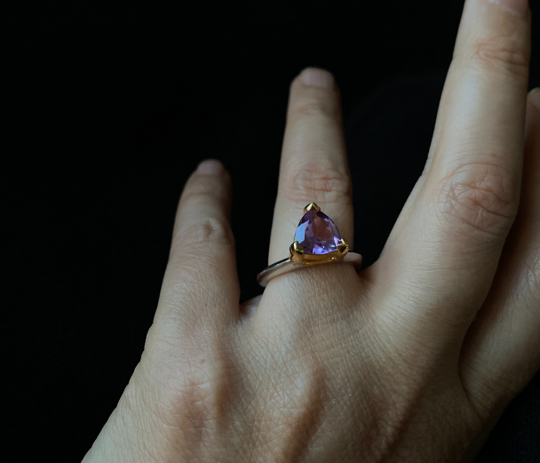 Gümüş Amethyst Yüzük