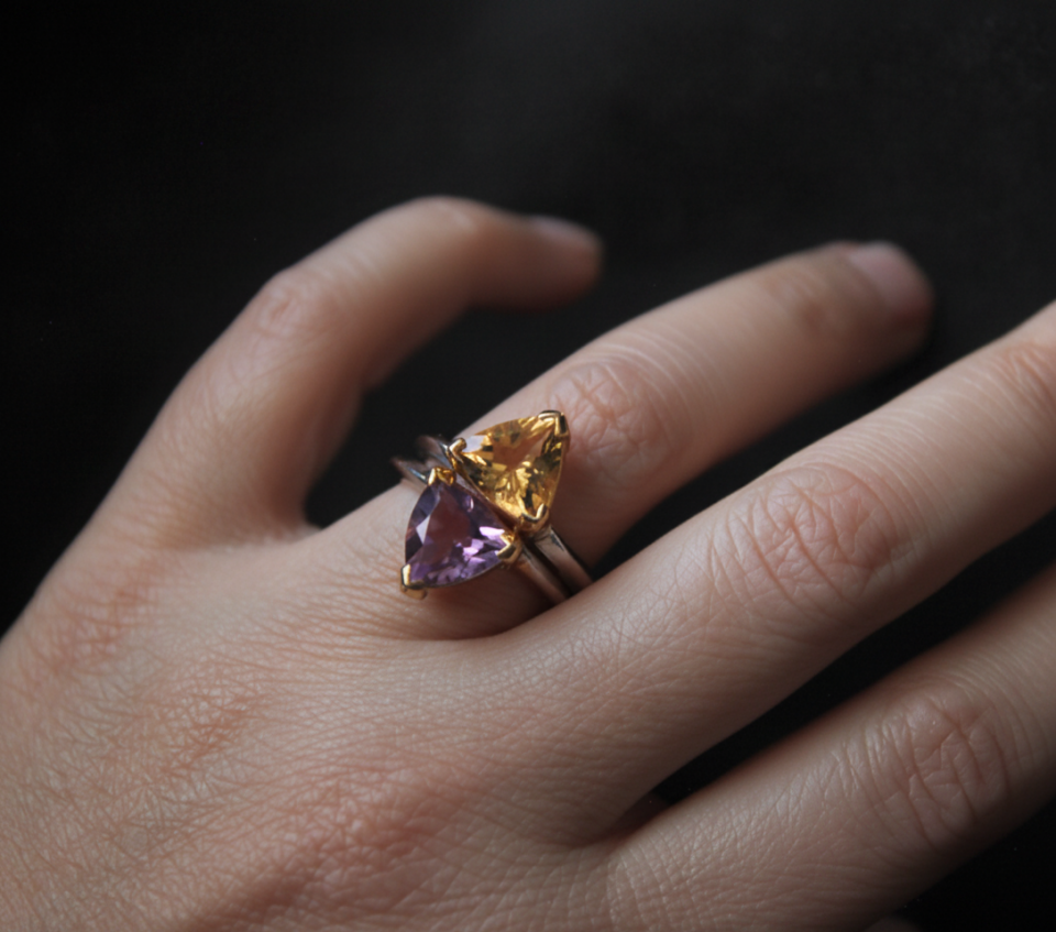 Gümüş Amethyst Yüzük