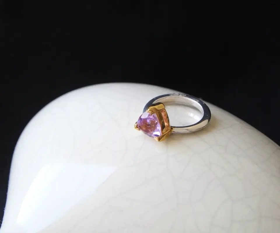 Gümüş Amethyst Yüzük