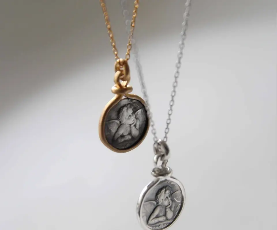 Gümüş Melek Kolye